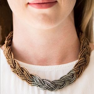 Braided Seed bead necklace. NWT.